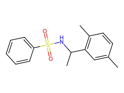 N-[1-(2,5-dimethylphenyl)ethyl]benzenesulfonamide structure