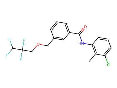 N-(3-chloro-2-methylphenyl)-3-(2,2,3,3-tetrafluoropropoxymethyl)benzamide structure