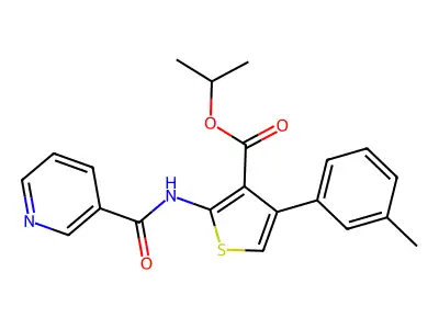 Propan-2-yl 4-(3-methylphenyl)-2-(pyridine-3-carbonylamino)thiophene-3-carboxylate structure