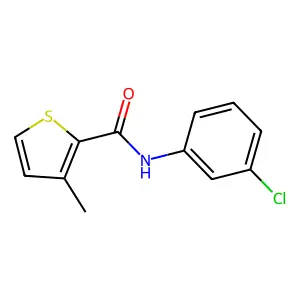 N-(3-chlorophenyl)-3-methylthiophene-2-carboxamide structure