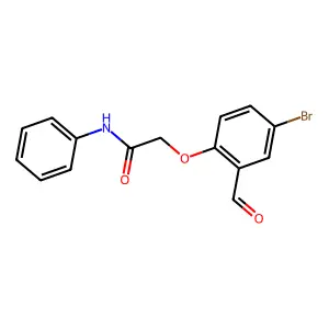 2-(4-bromo-2-formylphenoxy)-N-phenylacetamide structure