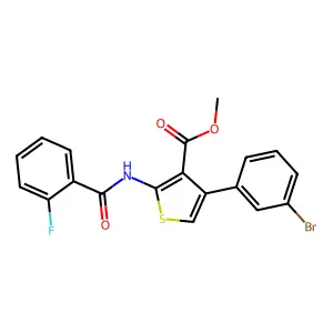 Methyl 4-(3-bromophenyl)-2-[(2-fluorobenzoyl)amino]thiophene-3-carboxylate structure