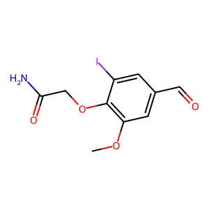 2-(4-Formyl-2-iodo-6-methoxyphenoxy)acetamide structure