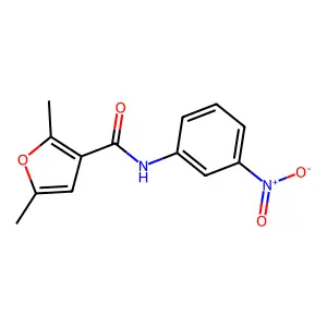 2,5-dimethyl-N-(3-nitrophenyl)furan-3-carboxamide structure