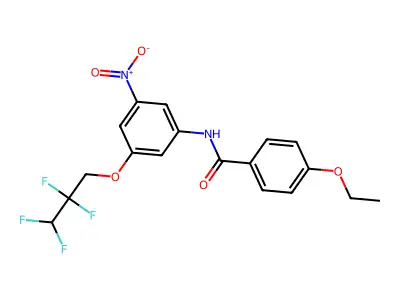 4-ethoxy-N-[3-nitro-5-(2,2,3,3-tetrafluoropropoxy)phenyl]benzamide structure