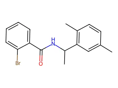 2-bromo-N-[1-(2,5-dimethylphenyl)ethyl]benzamide structure