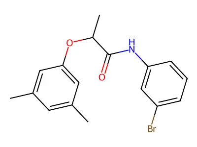 N-(3-bromophenyl)-2-(3,5-dimethylphenoxy)propanamide structure