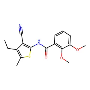 N-(3-cyano-4-ethyl-5-methylthiophen-2-yl)-2,3-dimethoxybenzamide structure