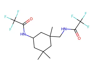 2,2,2-trifluoro-N-({1,3,3-trimethyl-5-[(trifluoroacetyl)amino]cyclohexyl}methyl)acetamide structure