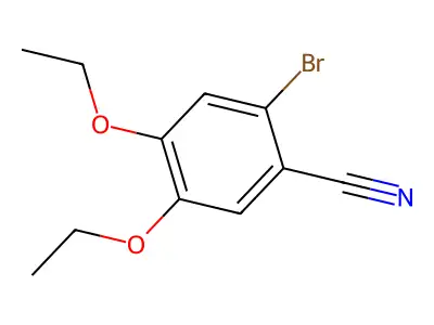 2-bromo-4,5-diethoxybenzonitrile structure