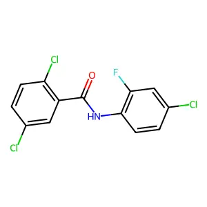 2,5-dichloro-N-(4-chloro-2-fluorophenyl)benzamide structure