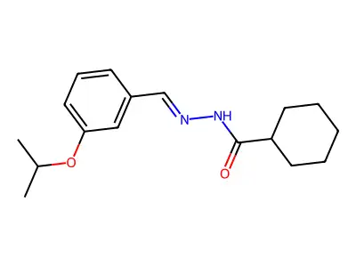 N-[(3-propan-2-yloxyphenyl)methylideneamino]cyclohexanecarboxamide structure