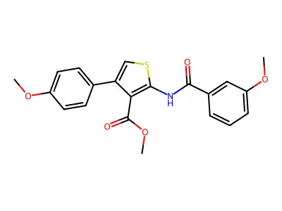 Methyl 2-[(3-methoxybenzoyl)amino]-4-(4-methoxyphenyl)thiophene-3-carboxylate structure