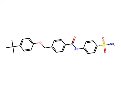 4-[(4-tert-butylphenoxy)methyl]-N-(4-sulfamoylphenyl)benzamide structure