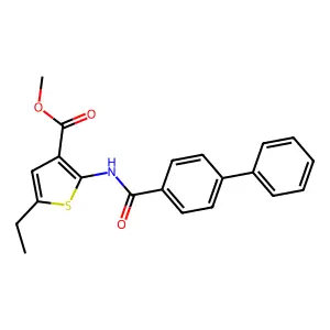 Methyl 5-ethyl-2-[(4-phenylbenzoyl)amino]thiophene-3-carboxylate structure