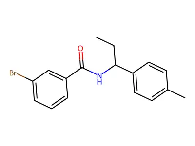 3-bromo-N-[1-(4-methylphenyl)propyl]benzamide structure