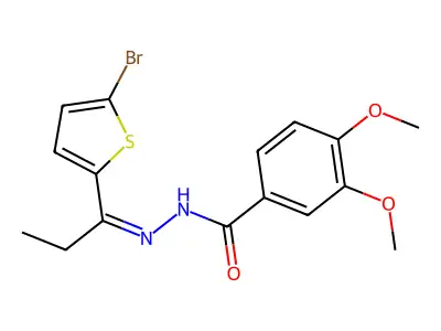 N-[(Z)-1-(5-bromothiophen-2-yl)propylideneamino]-3,4-dimethoxybenzamide structure