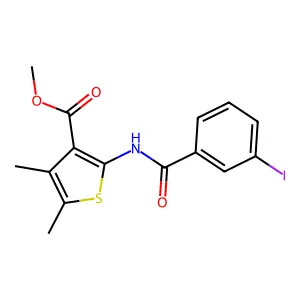Methyl 2-[(3-iodobenzoyl)amino]-4,5-dimethyl-3-thiophenecarboxylate structure