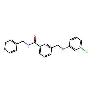 N-benzyl-3-[(3-chlorophenoxy)methyl]benzamide structure