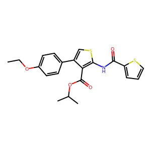 Isopropyl 4-(4-ethoxyphenyl)-2-[(2-thienylcarbonyl)amino]-3-thiophenecarboxylate structure
