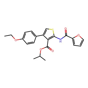 Isopropyl 4-(4-ethoxyphenyl)-2-(2-furoylamino)thiophene-3-carboxylate structure