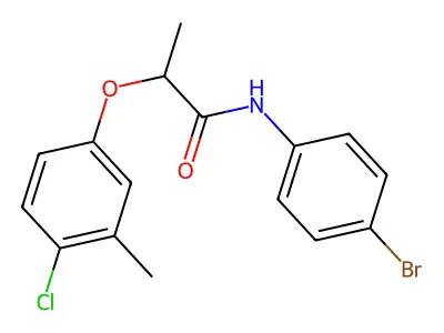 N-(4-bromophenyl)-2-(4-chloro-3-methylphenoxy)propanamide structure