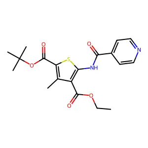 2-Tert-butyl 4-ethyl 5-(isonicotinoylamino)-3-methylthiophene-2,4-dicarboxylate structure