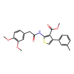 Methyl 2-[[2-(3,4-dimethoxyphenyl)acetyl]amino]-4-(3-methylphenyl)thiophene-3-carboxylate structure