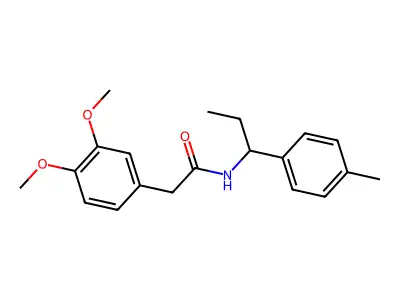 2-(3,4-dimethoxyphenyl)-N-[1-(4-methylphenyl)propyl]acetamide structure