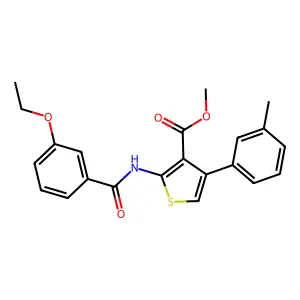 Methyl 2-[(3-ethoxybenzoyl)amino]-4-(3-methylphenyl)thiophene-3-carboxylate structure