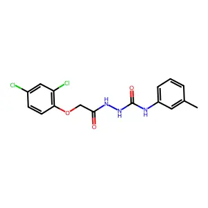2-[(2,4-dichlorophenoxy)acetyl]-N-(3-methylphenyl)hydrazinecarboxamide structure