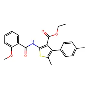 ethyl 2-[(2-methoxybenzoyl)amino]-5-methyl-4-(4-methylphenyl)thiophene-3-carboxylate structure