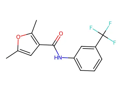 2,5-dimethyl-N-[3-(trifluoromethyl)phenyl]furan-3-carboxamide structure