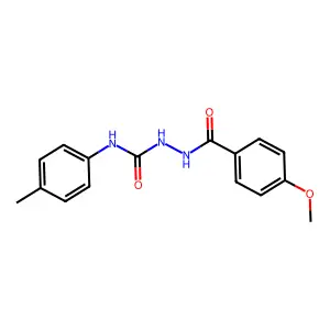 2-(4-methoxybenzoyl)-N-(4-methylphenyl)hydrazinecarboxamide structure