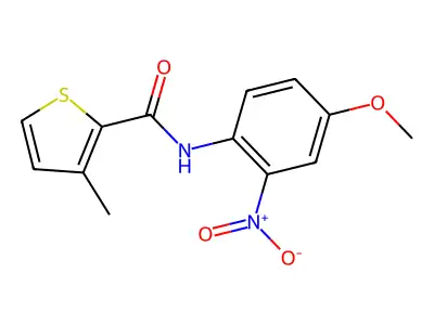 N-(4-methoxy-2-nitrophenyl)-3-methylthiophene-2-carboxamide structure