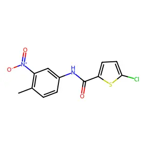 5-chloro-N-(4-methyl-3-nitrophenyl)thiophene-2-carboxamide structure