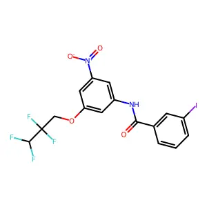 3-iodo-N-[3-nitro-5-(2,2,3,3-tetrafluoropropoxy)phenyl]benzamide structure