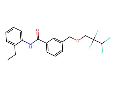 N-(2-ethylphenyl)-3-(2,2,3,3-tetrafluoropropoxymethyl)benzamide structure
