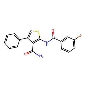 2-[(3-Bromobenzoyl)amino]-4-phenylthiophene-3-carboxamide structure