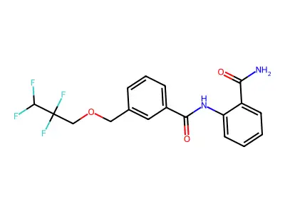 2-[[3-(2,2,3,3-Tetrafluoropropoxymethyl)benzoyl]amino]benzamide structure