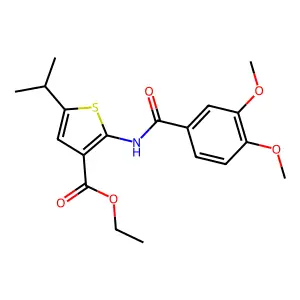 Ethyl 2-[(3,4-dimethoxybenzoyl)amino]-5-propan-2-ylthiophene-3-carboxylate structure