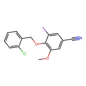 4-[(2-Chlorophenyl)methoxy]-3-iodo-5-methoxybenzonitrile structure