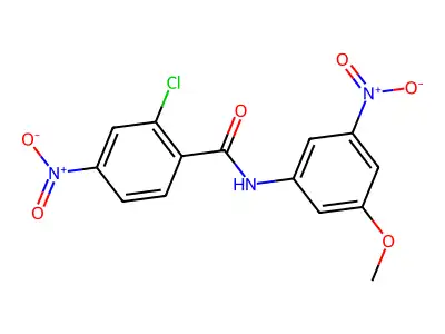 2-chloro-N-(3-methoxy-5-nitrophenyl)-4-nitrobenzamide structure