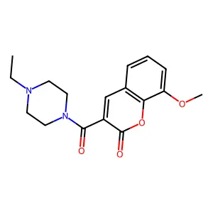 3-[(4-Ethylpiperazinyl)carbonyl]-8-methoxychromen-2-one structure