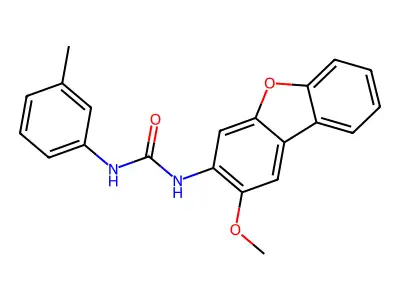 1-(2-Methoxydibenzofuran-3-yl)-3-(3-methylphenyl)urea structure