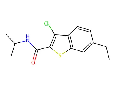 3-chloro-6-ethyl-N-propan-2-yl-1-benzothiophene-2-carboxamide structure