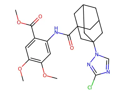 METHYL 2-({[3-(3-CHLORO-1H-1,2,4-TRIAZOL-1-YL)-1-ADAMANTYL]CARBONYL}AMINO)-4,5-DIMETHOXYBENZOATE structure