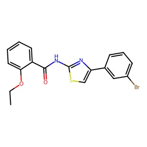 N-[4-(3-bromophenyl)-1,3-thiazol-2-yl]-2-ethoxybenzamide structure
