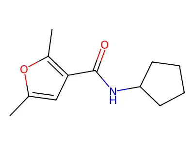 N-cyclopentyl-2,5-dimethylfuran-3-carboxamide structure