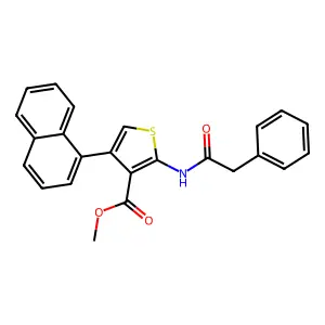 Methyl 4-naphthalen-1-yl-2-[(2-phenylacetyl)amino]thiophene-3-carboxylate structure